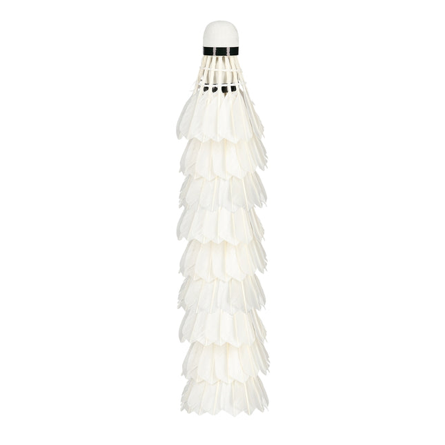 Feather Shuttlecocks, White, 12-Pack