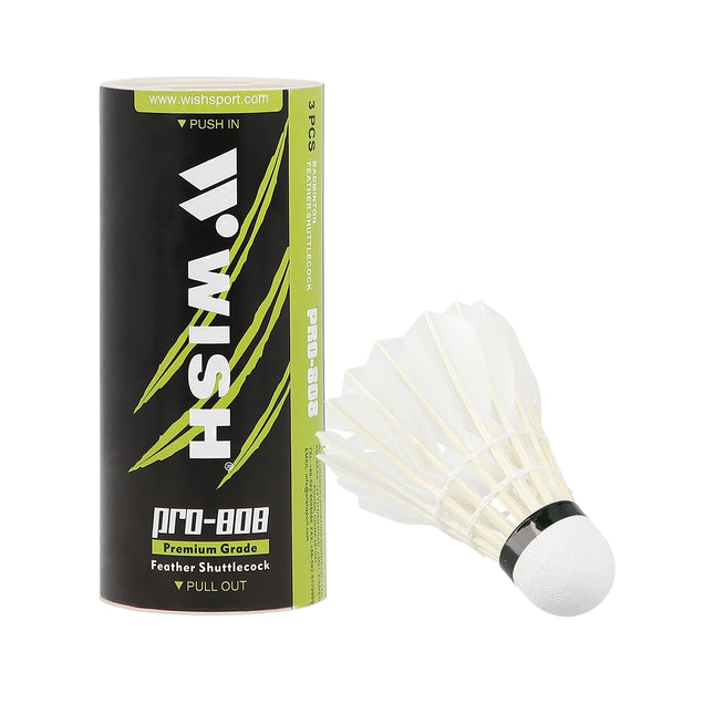 Feather Shuttlecocks, White, 3-Pack