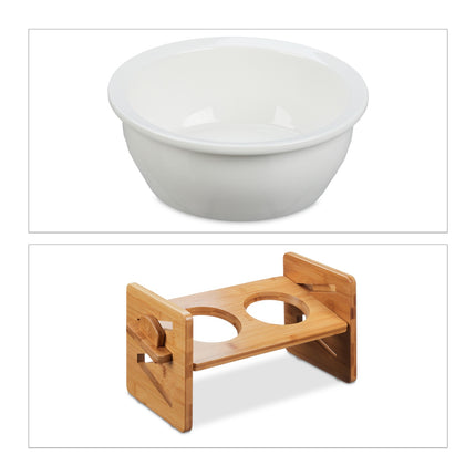 Feeding station for dogs adjustable in height