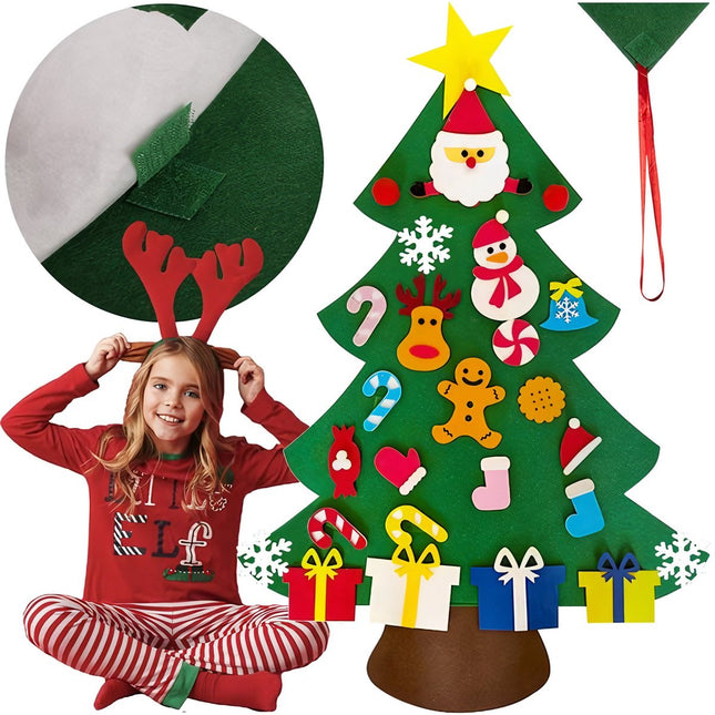 Felt Christmas tree with ornaments 24856