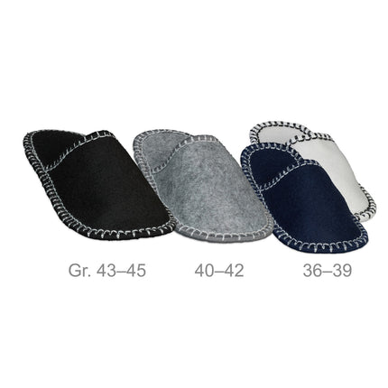 Felt Guest Slippers, Non-Slip, 8 Pairs with Storage Bag