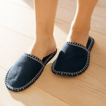 Felt Guest Slippers Set, 6 Pairs with Storage Bag