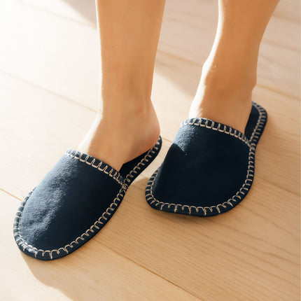 Felt House Slippers, Non-Slip, 6 Pairs with Storage Bag