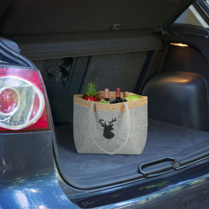 Felt bag with deer motif