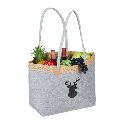 Felt bag with deer motif