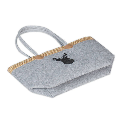 Felt bag with deer motif