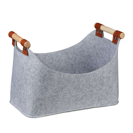 Felt bag with wooden handles