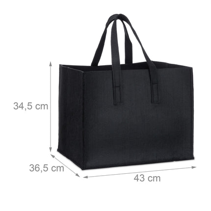 Felt basket with carrying handle