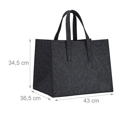 Felt basket with carrying handle