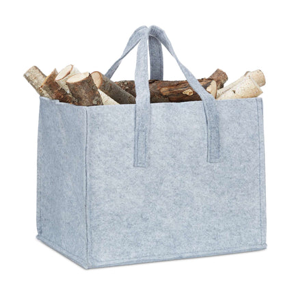 Felt basket with carrying handle