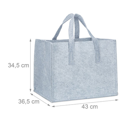Felt basket with carrying handle