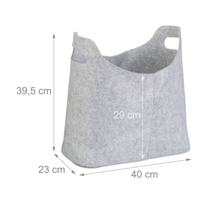 Felt basket with handle