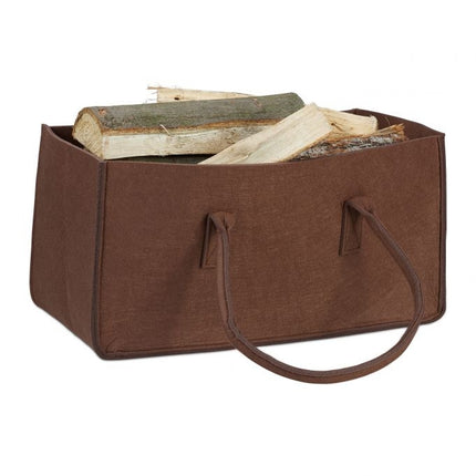 Felt basket with handle