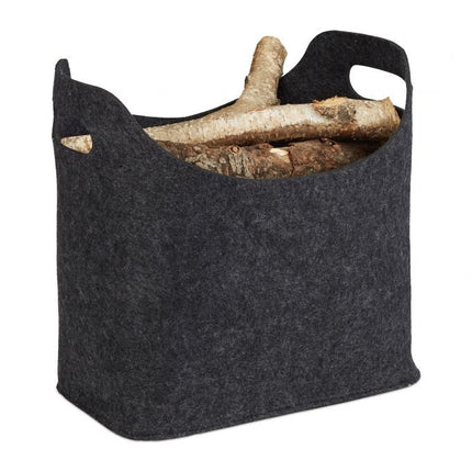 Felt basket with handle