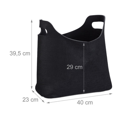Felt basket with handle