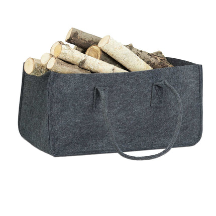 Felt basket with handle