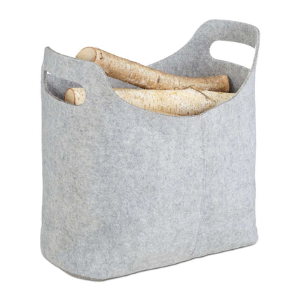 Felt basket with handle
