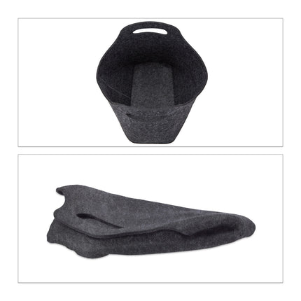 Felt basket with handle