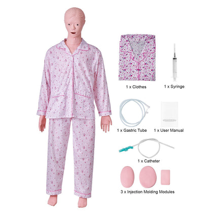 Female Nursing Training Manikin, Life-Size PVC Full Body