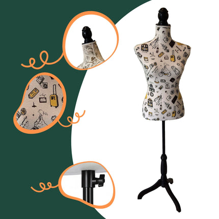 Female Tailoring Dummy 36/38, Height-Adjustable