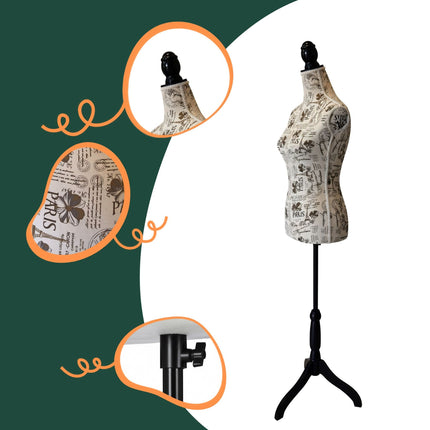 Female Tailoring Mannequin 36/38 Adjustable Stand