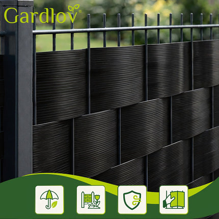 Fencing tape 19cmx26m 700g/m2 anthracite 23909