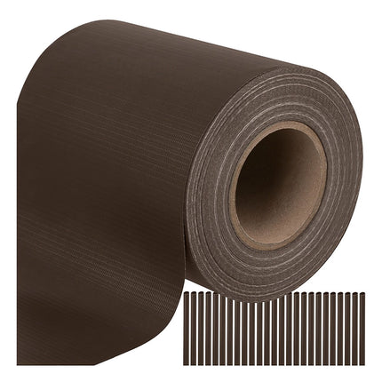 Fencing tape 19cmx35m 450g/m2 brown 23702