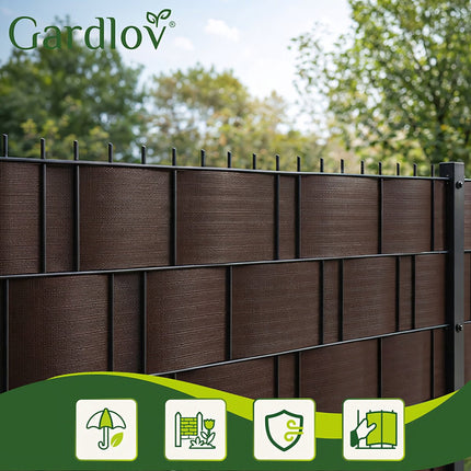 Fencing tape 19cmx35m 450g/m2 brown 23702