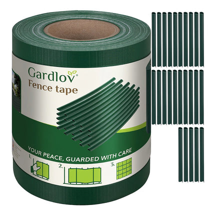 Fencing tape 19cmx35m 450g/m2 green 23699