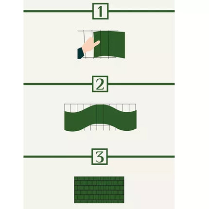 Fencing tape 19cmx35m 630g/m2 green 23706