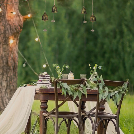 Feng Shui Wind Chimes, 4x Set with Bells