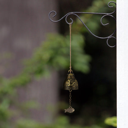 Feng Shui Wind Chimes Set, 4x Bells with Lucky Symbols