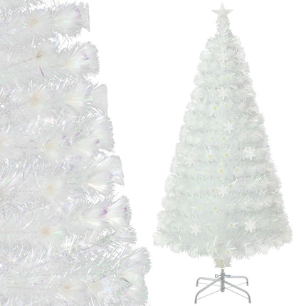 Fiber Optic Christmas Tree 120 cm, LED Lights, Star Top