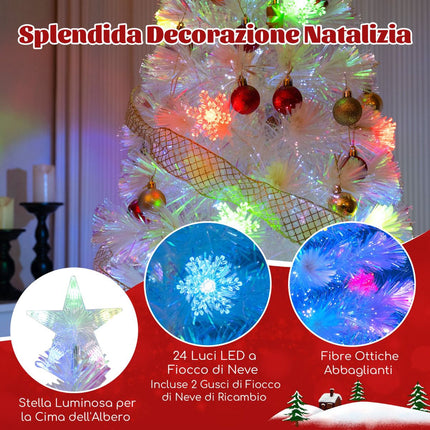 Fiber Optic Christmas Tree 150 cm, 24 LED, Star Top