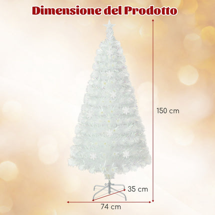 Fiber Optic Christmas Tree 150 cm, 24 LED, Star Top