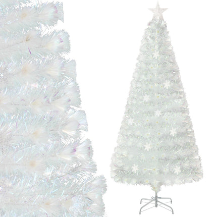 Fiber Optic Christmas Tree 180cm, LED Snowflakes, Star