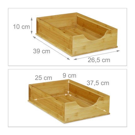 File tray in bamboo