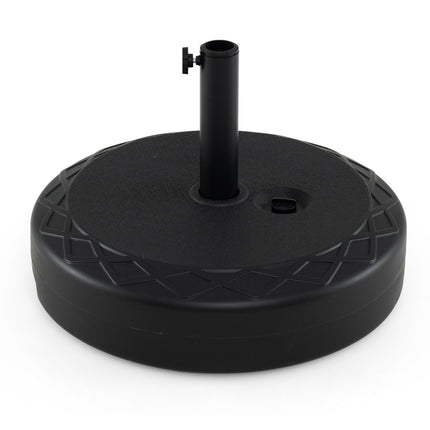 Fillable 90 LBS Black Umbrella Base with Adapters