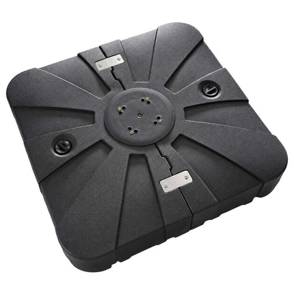 Fillable Parasol Base with Castors, Black, 85x85 cm