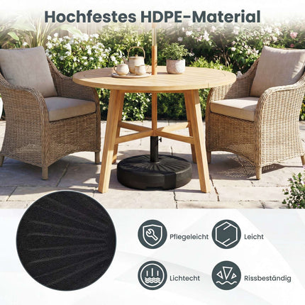 Fillable Umbrella Base, 22L/25kg, Fits 38/48mm Poles