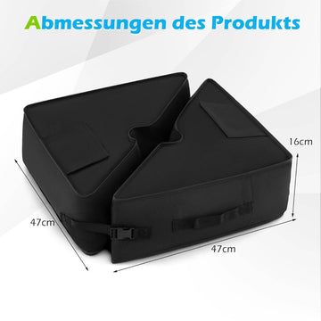 Fillable Umbrella Base, 40 kg Capacity, Black