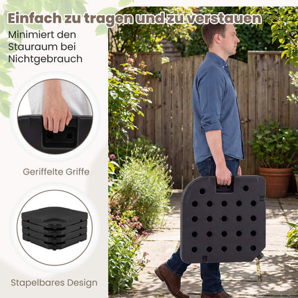 Fillable Umbrella Base, 60L/68kg, Black, 50x50 cm, HDPE
