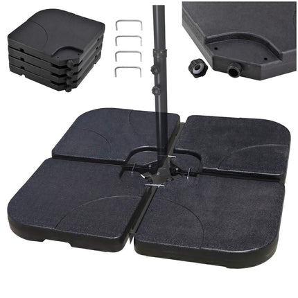 Fillable Umbrella Base Weights, Set of 4, Black