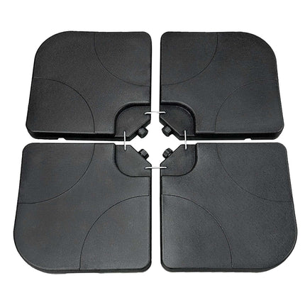 Fillable Umbrella Base Weights, Set of 4, Black