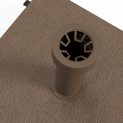 Fillable Umbrella Base with Wheels, 22-38mm, Brown