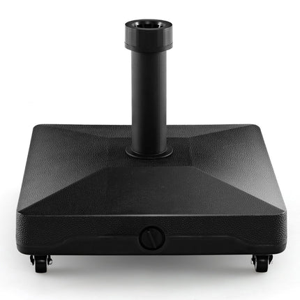 Fillable Umbrella Base with Wheels, 45x44x40 cm, Black
