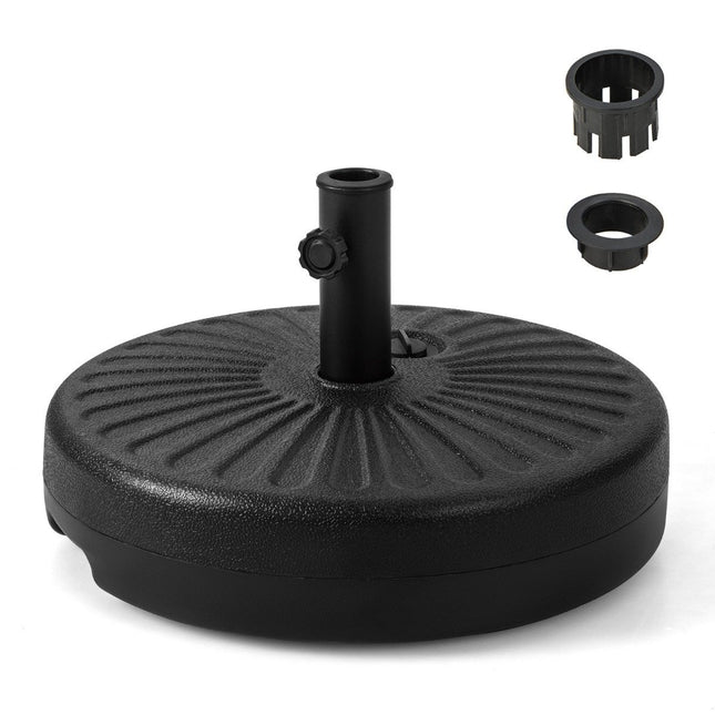 Fillable round umbrella stand with a diameter of 50 cm for a maximum of 34 kg black