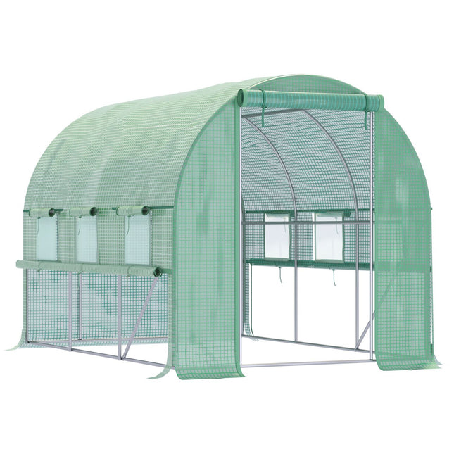 Walk-In Film Greenhouse - UV protected, 6 windows, 2.95x2x2M