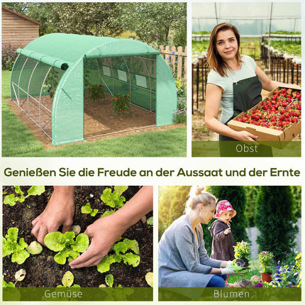 Greenhouse Polytunnel - Walk-In, UV Protected, 3.97x3x2M