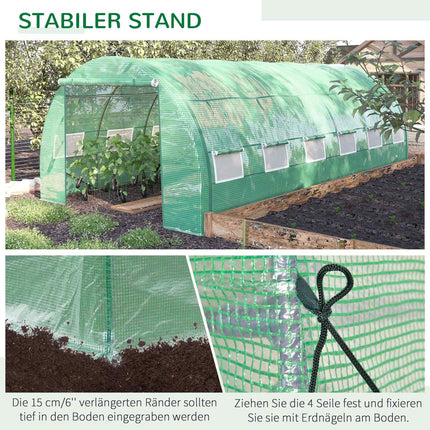 Greenhouse polytunnel 6x3x2M, UV protection, Walk-In Design